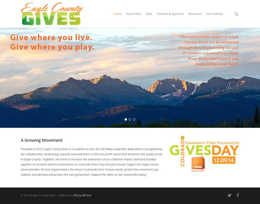Vail Nonprofit Website Design